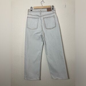 Madewell the perfect vintage wide leg crop jean light wash size 29